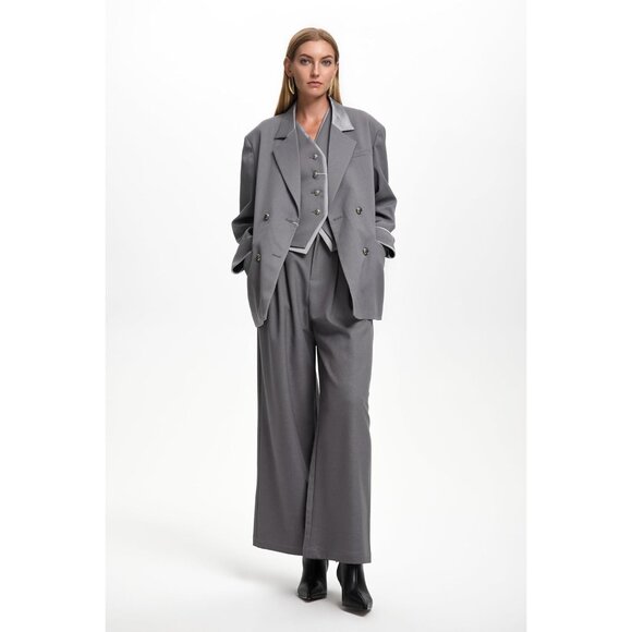 Women Black Kitten Heel Pointed Toe Stiletto Faux Leather Mid Calf Ankle Booties - Picture 6 of 7